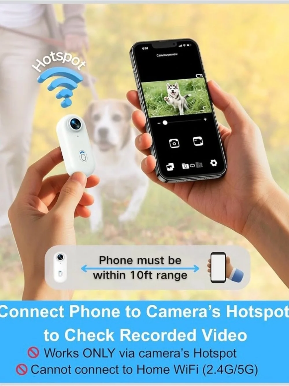 NEW - Cat Camera Collar with Phone APP, 1080P HD Video Recording, XS/M-Size Pet